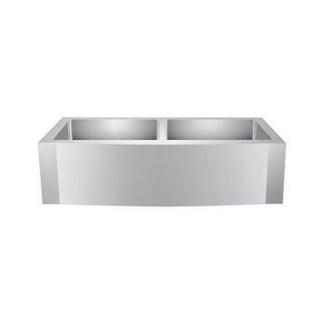 Barclay Dixon Curved Double Stainless Steel Farmhouse Kitchen Sinkimage