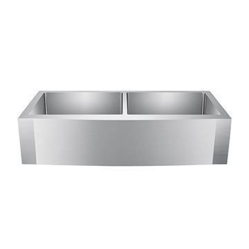Barclay Dominic Bevelled Double Stainless Farmhouse Kitchen Sinkimage