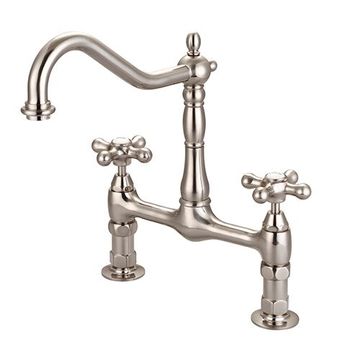 Barclay Guthrie Bridge Kitchen Faucet - Metal Crossimage