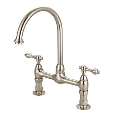 Barclay Harding Bridge Kitchen Faucet - Metal Leverimage