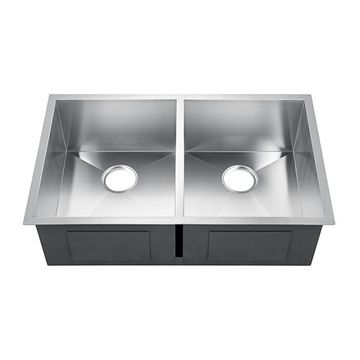 Barclay Lana 37 Inch Double Stainless Undermount Kitchen Sinkimage