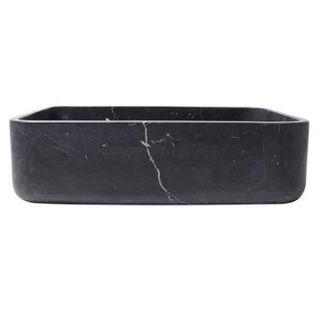 Barclay Maxton Honed Black Forest Marble Rectangle Vessel Sinkimage