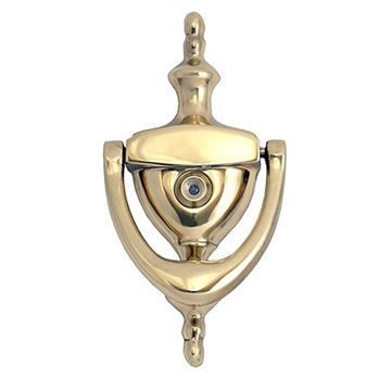 Brass Accents 6 Inch Traditional Door Knocker with Eyeviewerimage