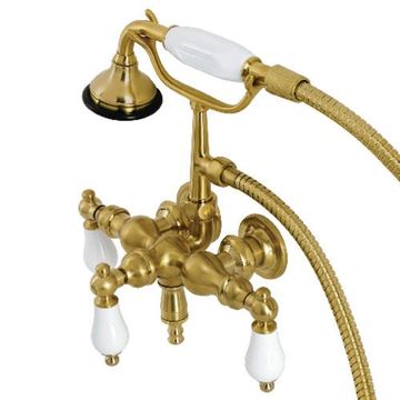 Aqua Vintage AE23 3 3/8 Inch Wall Tub Faucet - Hand Showerimage
