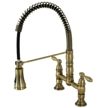 Gourmetier Heritage GS127AL Deck Mount Pull Down Spray Kitchen Faucetimage