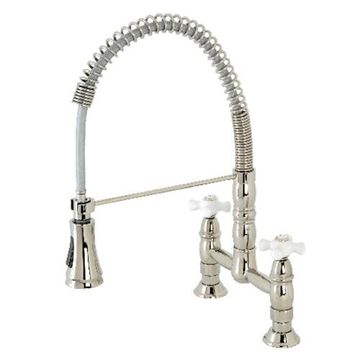 Gourmetier Heritage GS127PX Deck Mount Pull Down Spray Kitchen Faucetimage
