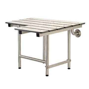 Restorers Adascape Wall Mount Folded Shower Seat & Floor Supportsimage