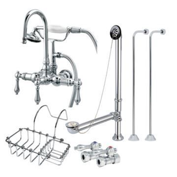 Restorers CCK8T Wall Mount Clawfoot Tub Faucet Package & Supply Linesimage