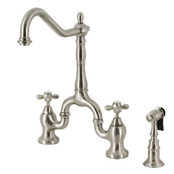 Restorers English Country KS775AXBS Bridge Kitchen Faucet & Sprayerimage