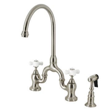 Restorers English Country KS779PXBS Bridge Kitchen Faucet & Sprayerimage