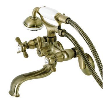 Restorers Essex KS246 Wall Mount Clawfoot Tub Faucet & Hand Showerimage