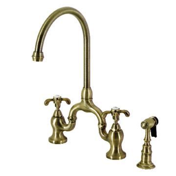 Restorers French Country KS779TXBS Bridge Kitchen Faucet & Sprayerimage