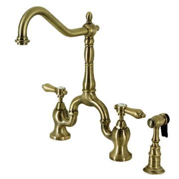 Restorers Heirloom KS775BALBS Bridge Kitchen Faucet & Sprayerimage