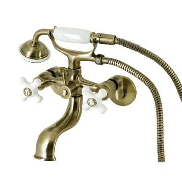 Restorers Kingston KS225PX Tub Wall Mount Faucet & Hand Showerimage