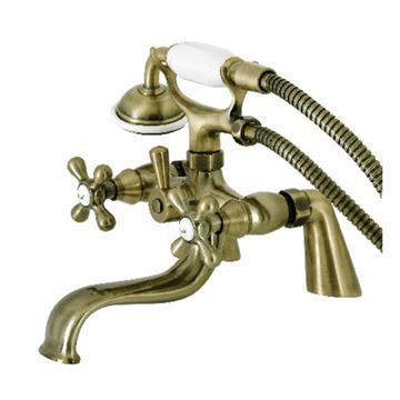Restorers Kingston KS227 Deck Mount Clawfoot Tub Faucet & Hand Showerimage