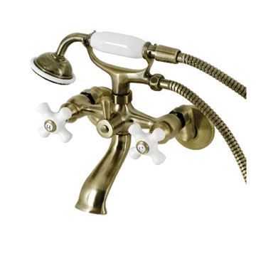 Restorers Kingston KS265PX Tub Wall Clawfoot Faucet & Hand Showerimage