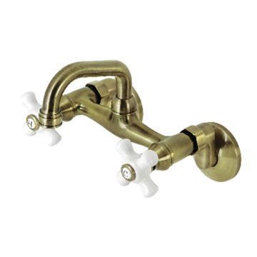 Restorers Kingston KS612 Two Handle Wall Mount Bar Sink Faucetimage
