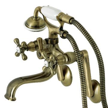 Restorers Kingston Wall Mount Clawfoot Tub Faucet & Hand Showerimage