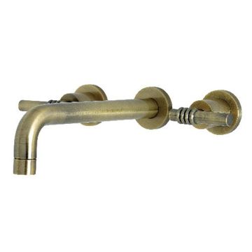 Restorers Milano KS802ML Two Handle Wall Mount Bath Tub Faucetimage