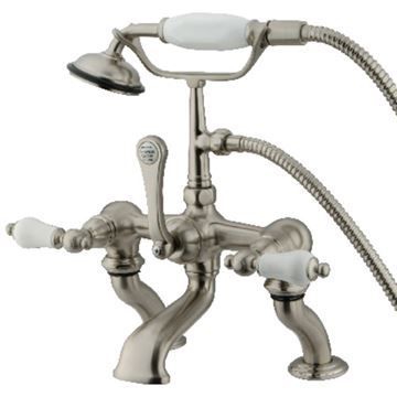 Restorers Vintage 7 Inch Deck mount Tub Faucet & Hand Showerimage