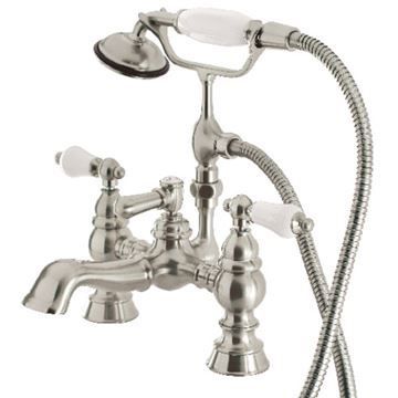 Restorers Vintage CC1156TX 7 Inch Deck Mount Tub Faucet & Hand Showerimage