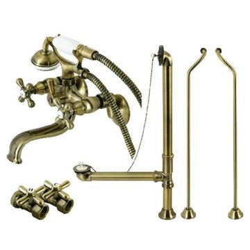 Restorers Vintage CCK225XD Wall Tub Faucet Package & Supply Linesimage