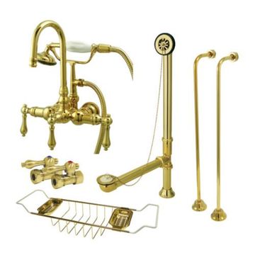 Restorers Vintage CCK7T Clawfoot Tub Faucet Package & Supply Linesimage