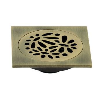 Restorers Watercourse Floral 4 Inch Square Grid Shower Drainimage
