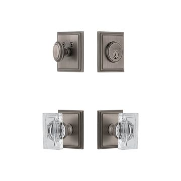 Grandeur Carre Concealed Screw Entry Set - Carre Crystal Knobimage