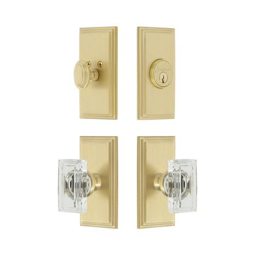 Grandeur Carre Concealed Screw Entry Set - Crystal Carre Knobimage