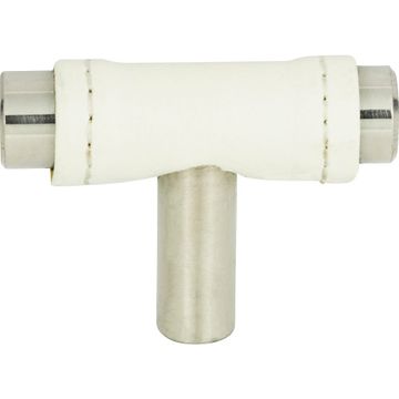 Atlas Homewares Zanzibar White Leather Knobimage