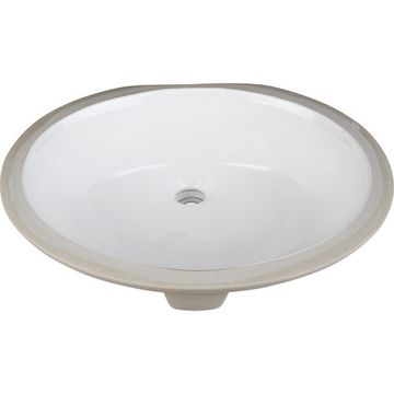Hardware Resources 17 3/8 Inch Oval Undermount Bath Sink & Overflowimage