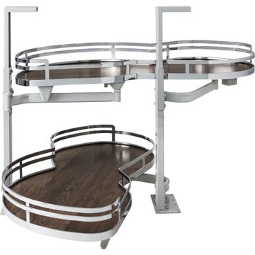 Hardware Resources Chrome & Walnut Blind Corner Swingoutimage