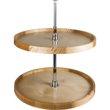 Hardware Resources Round Two Shelf Wood Lazy Susan Setimage