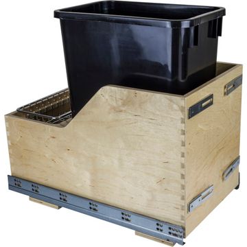 Hardware Resources Single 35 Qt Wood Soft Close Trash Rollout - Door Mountimage