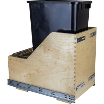 Hardware Resources Single 50 Qt Wood Soft Close Trash Rollout - Door Mountimage