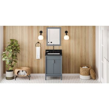 Jeffrey Alexander Blue Steel Theodora Single Vanity & Black Graniteimage