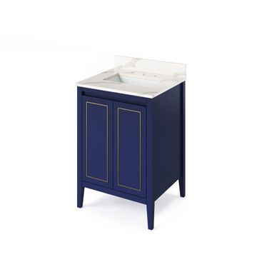 Jeffrey Alexander Hale Blue Percival Single Vanity & Calacatta Quartzimage