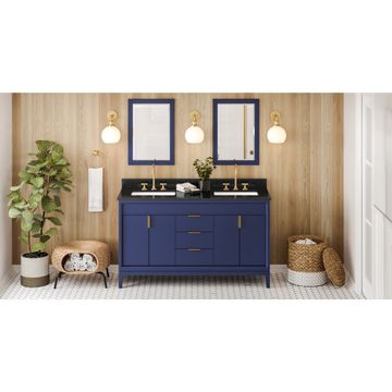 Jeffrey Alexander Hale Blue Theodora Double Vanity & Black Graniteimage
