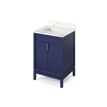 Jeffrey Alexander Hale Blue Theodora Single Vanity & Calacatta Quartzimage