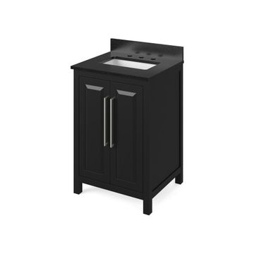 Jeffrey Alexander Black Cade Single Vanity with Black Granite Topimage