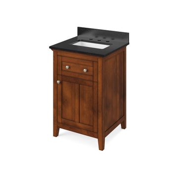 Jeffrey Alexander Chocolate Chatham Single Vanity & Black Graniteimage