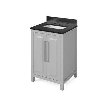 Jeffrey Alexander Grey Cade Single Vanity with Black Granite Topimage