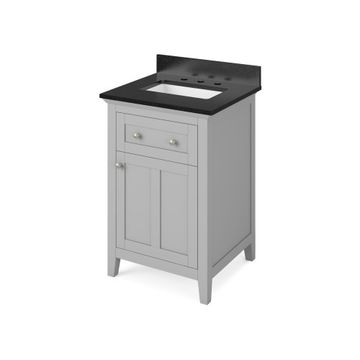Jeffrey Alexander Grey Chatham Single Vanity with Black Granite Topimage