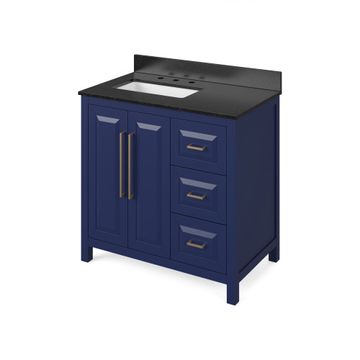 Jeffrey Alexander Hale Blue Cade Single Vanity with Black Granite Topimage