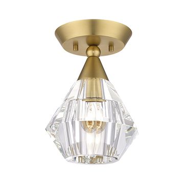 Livex Lighting Brussels Crystal Semi Flush Ceiling Lightimage