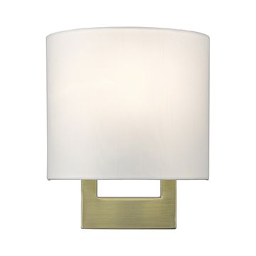 Livex Lighting Petite ADA Wall Sconce - Off White Shadeimage