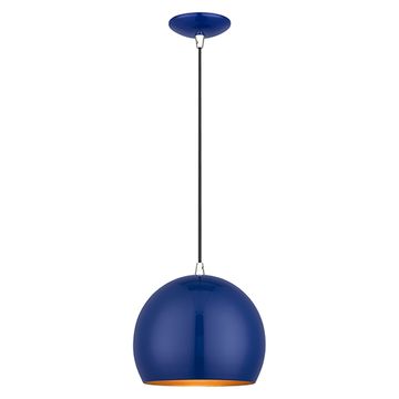 Livex Lighting Piedmont Cobalt Blue Globe Pendantimage