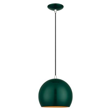 Livex Lighting Piedmont Hunter Green Globe Pendantimage