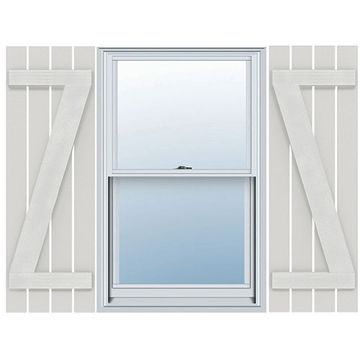 TimberThane Rough Cedar Board-n-Batten Z-Board Faux Wood Shuttersimage